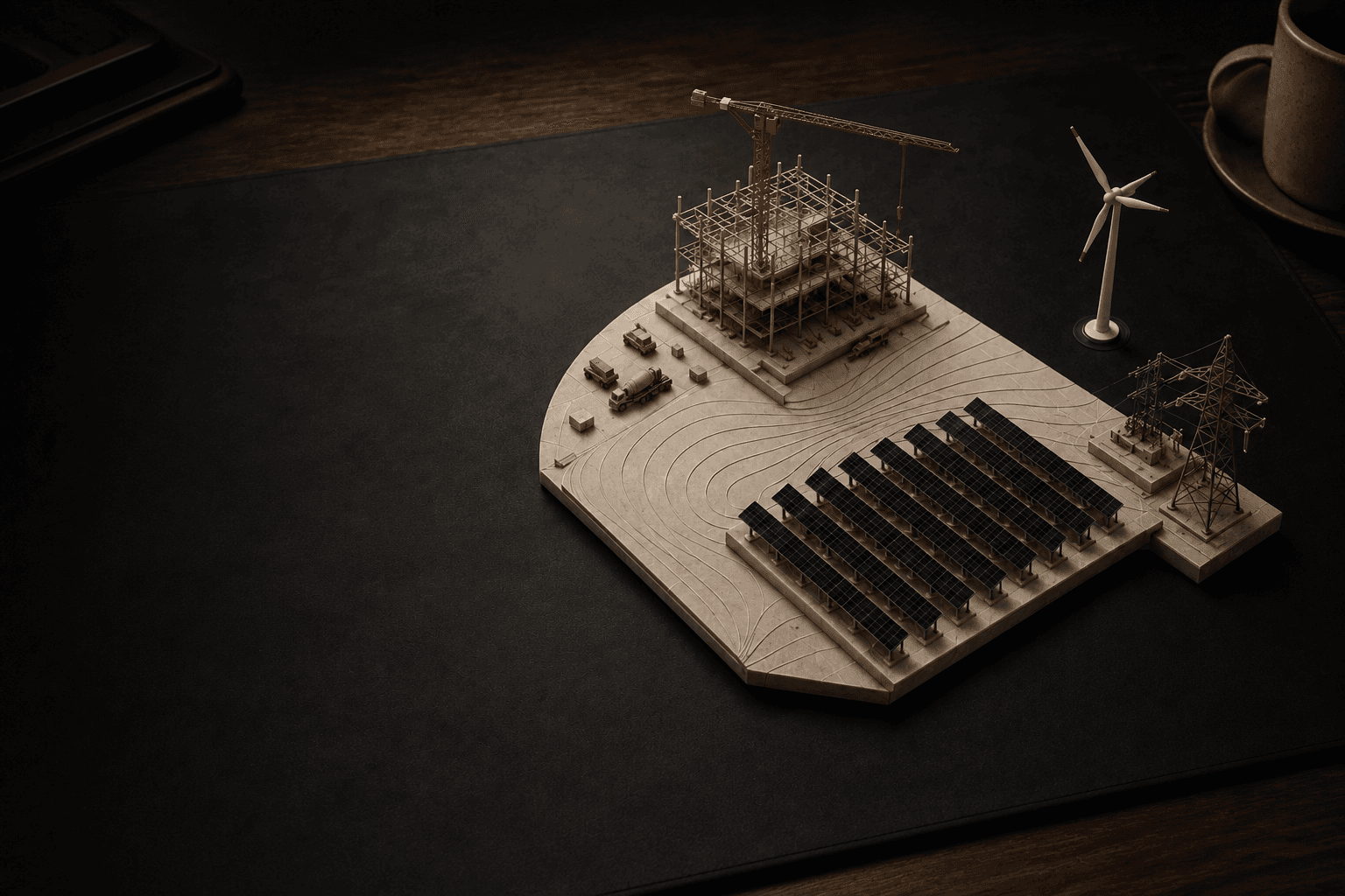 Project table with construction and renewable-energy assets